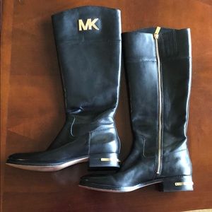 Michael Kors black leather boots